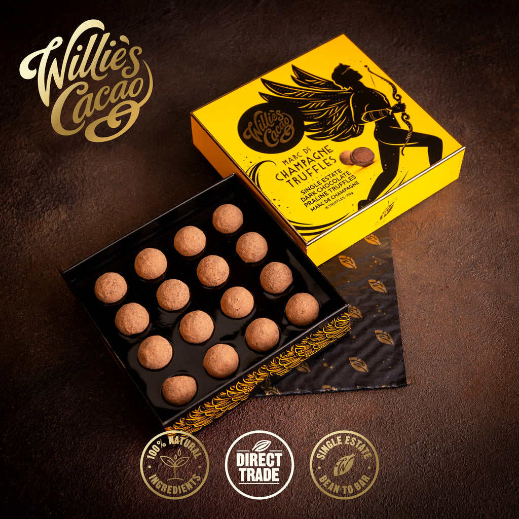 Champagne Truffles. Dark chocolate. Vegan. 16 truffles. 110g