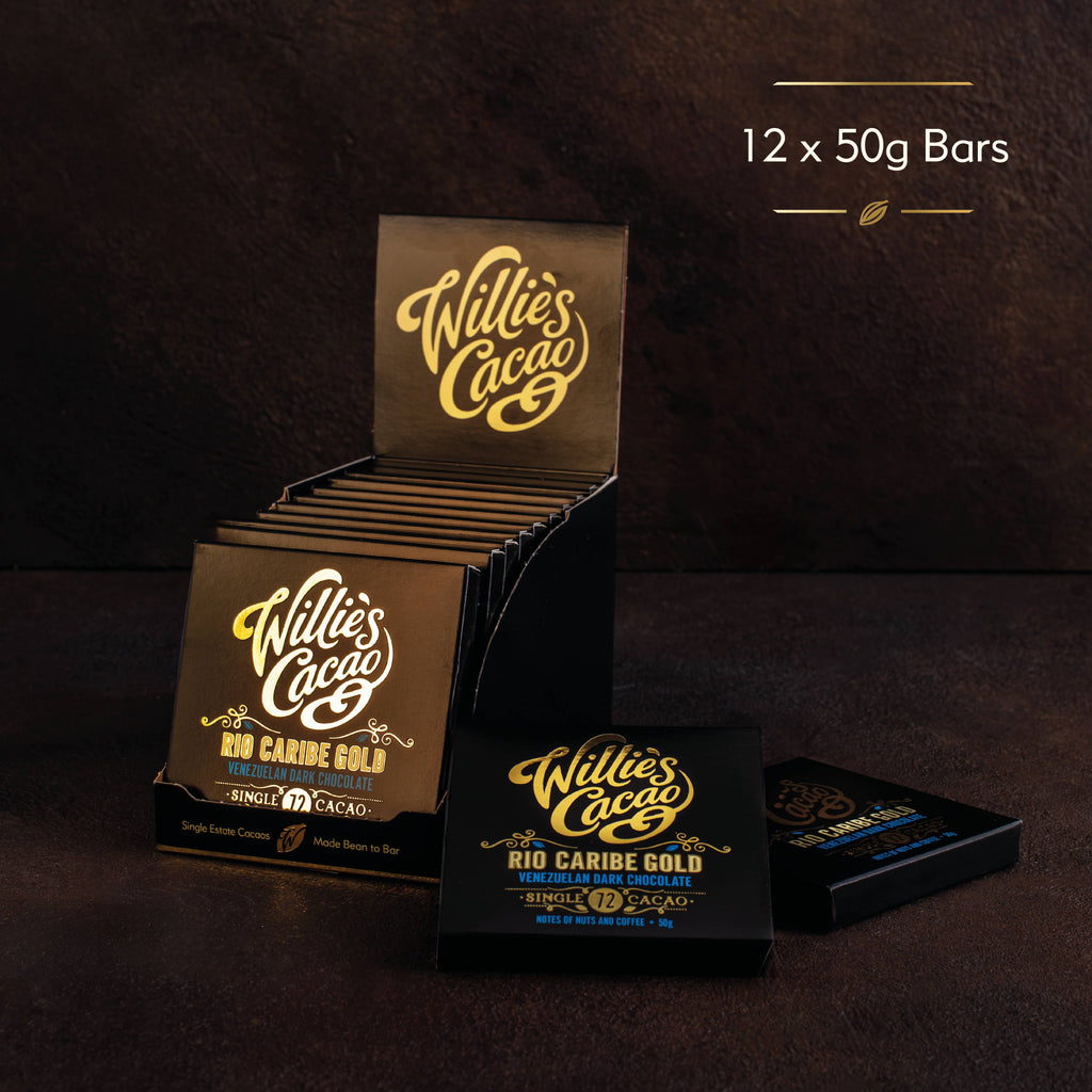Rio Caribe 72% dark chocolate. Nutty notes. Vegan. 50g bar