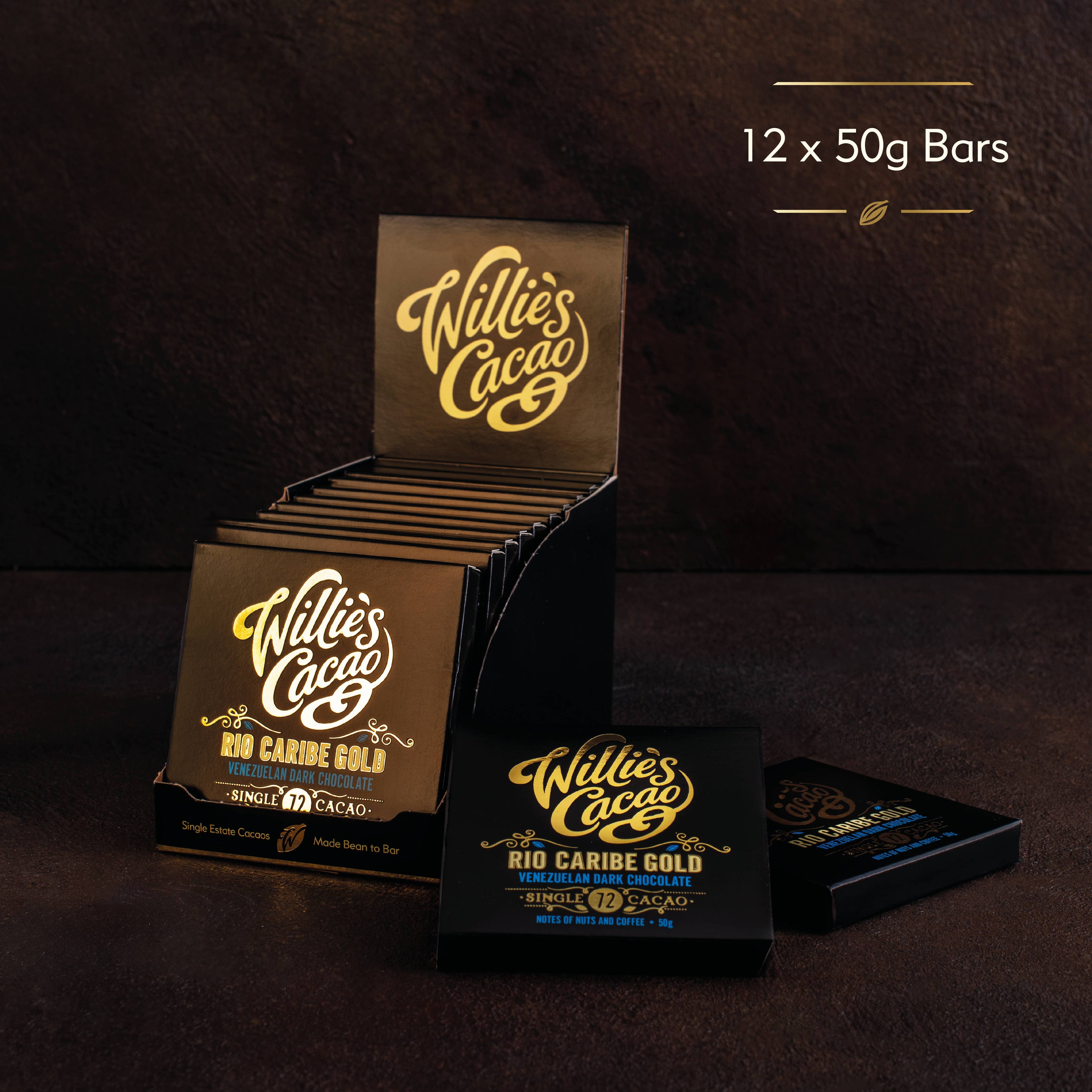 Rio Caribe 72% dark chocolate. Nutty notes. Vegan. 50g bar