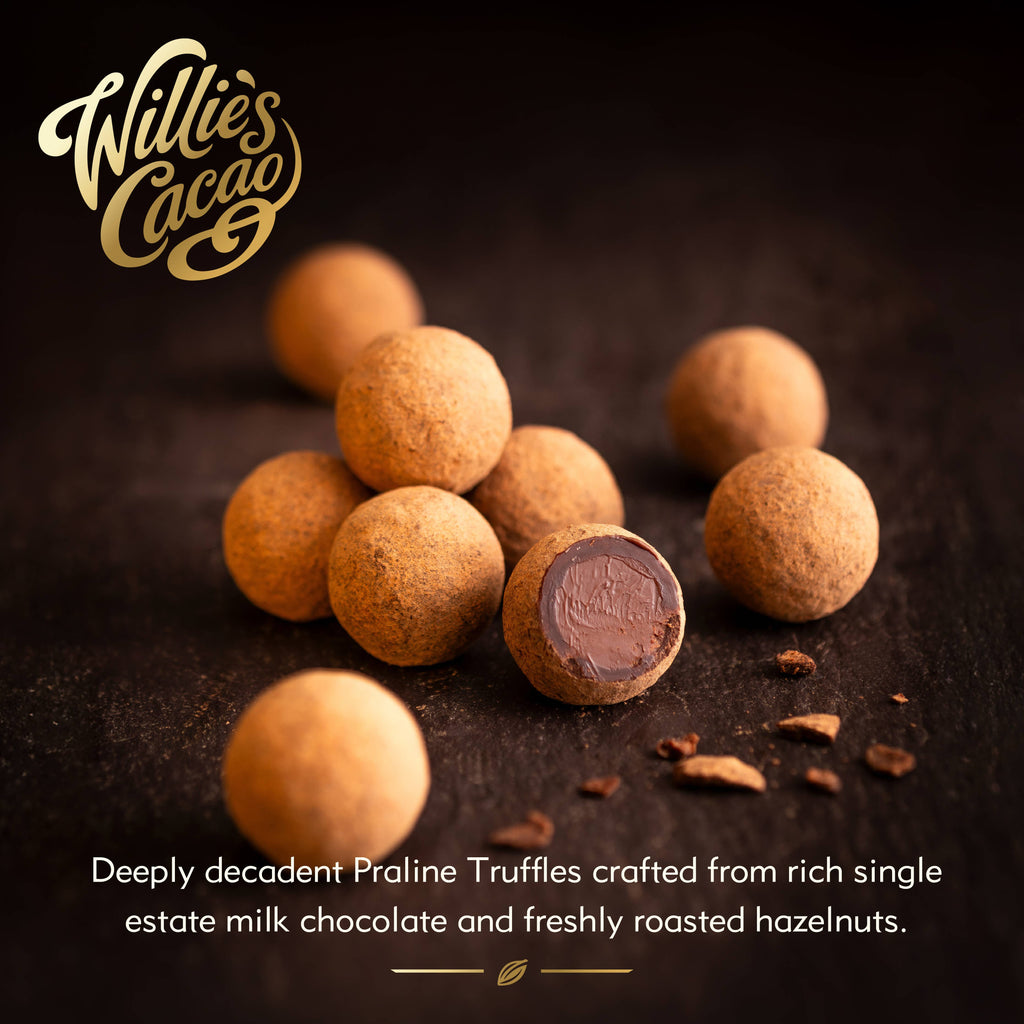 Milk Chocolate Praline Truffles w Sea Salt. 16 truffles 110g