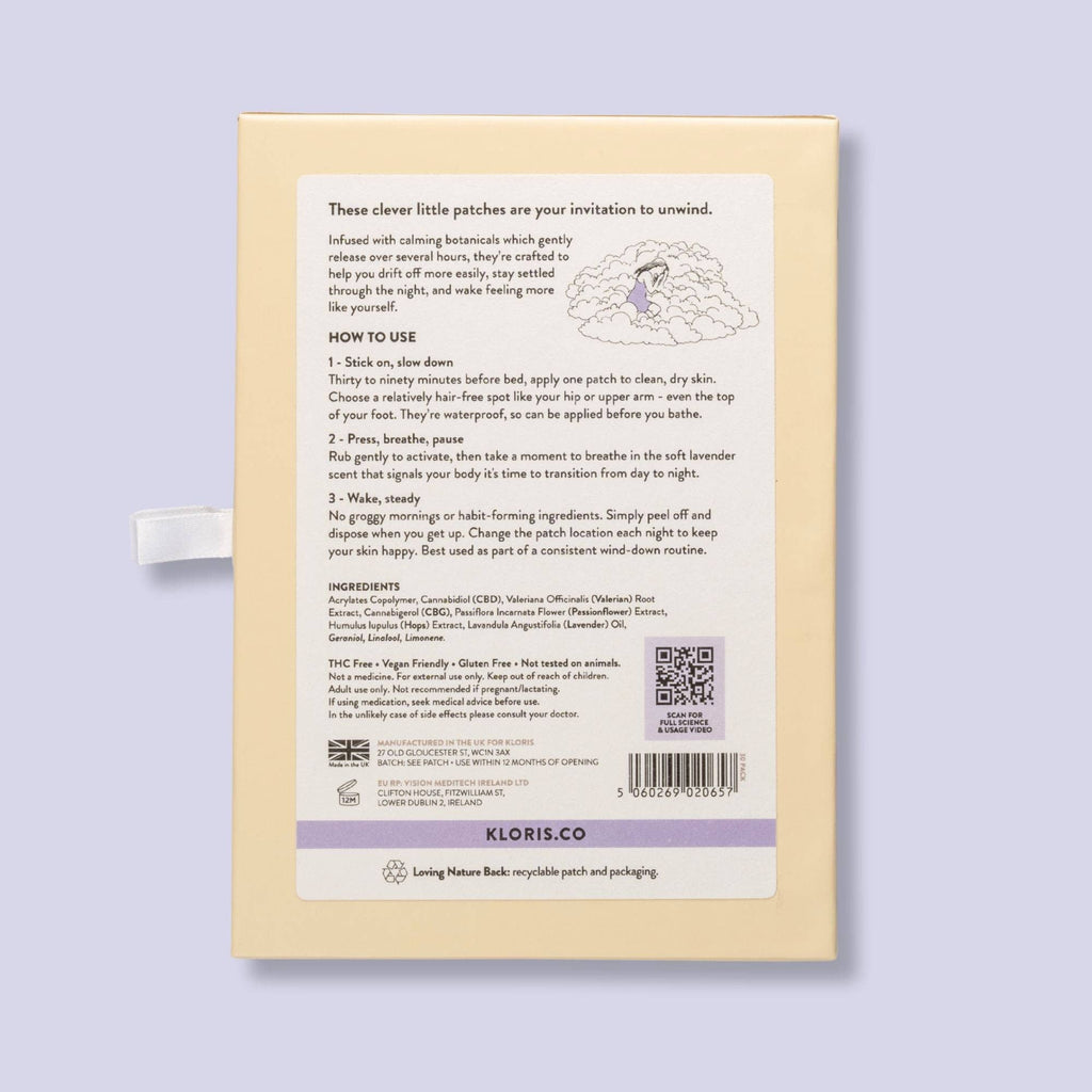 Natural Sleep Patches with Valerian, Hops & Passionflower