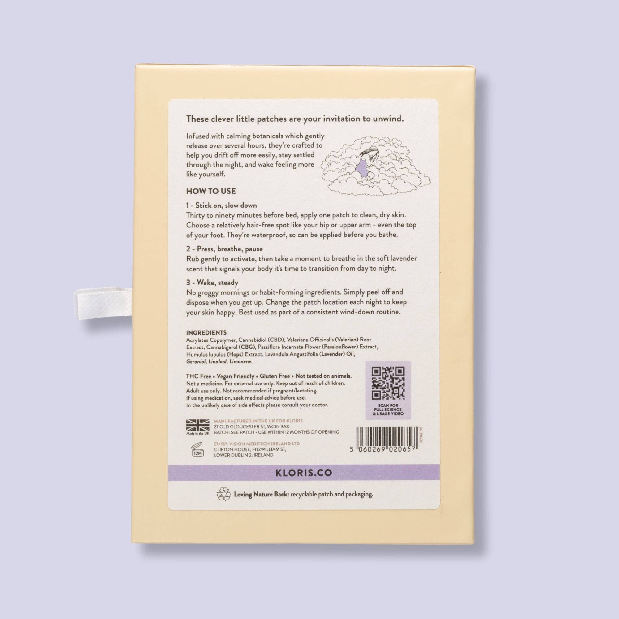 Natural Sleep Patches with Valerian, Hops & Passionflower