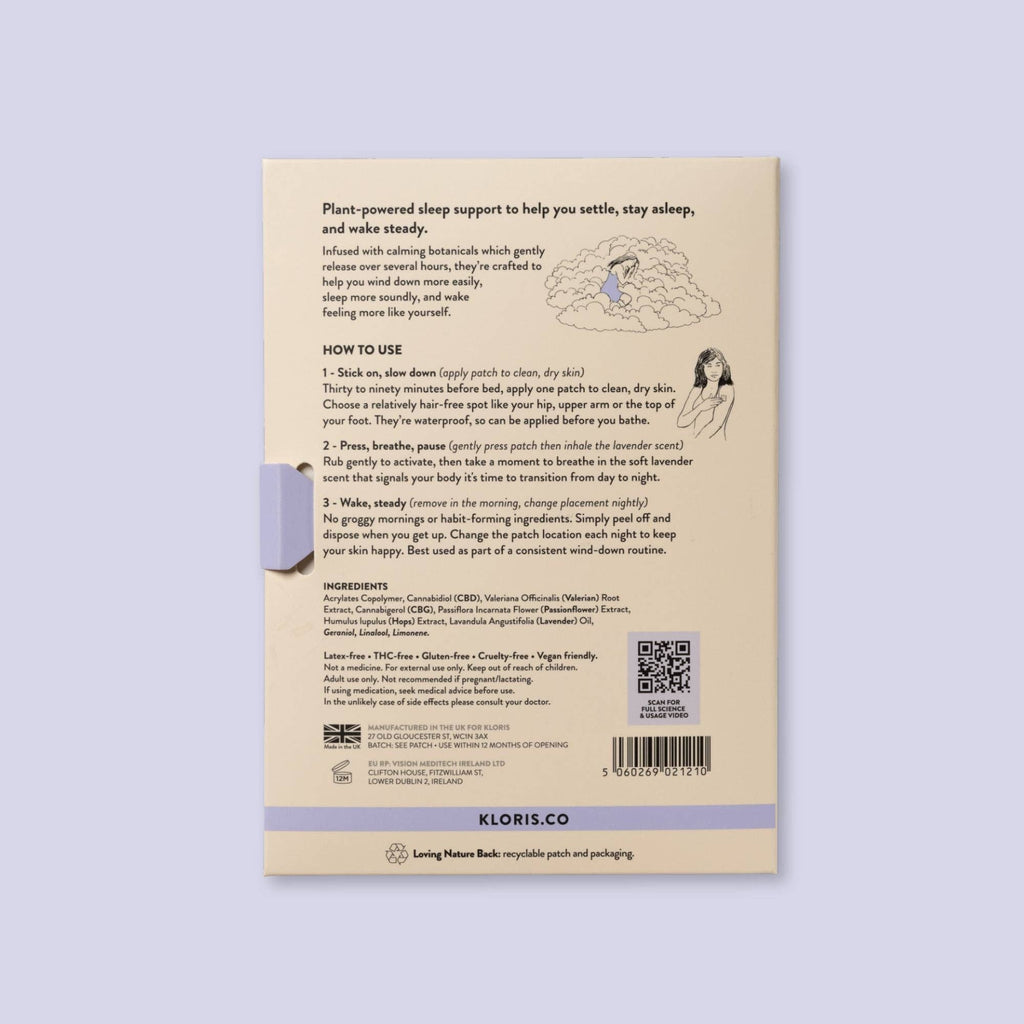 Natural Sleep Patches with Valerian, Hops & Passionflower