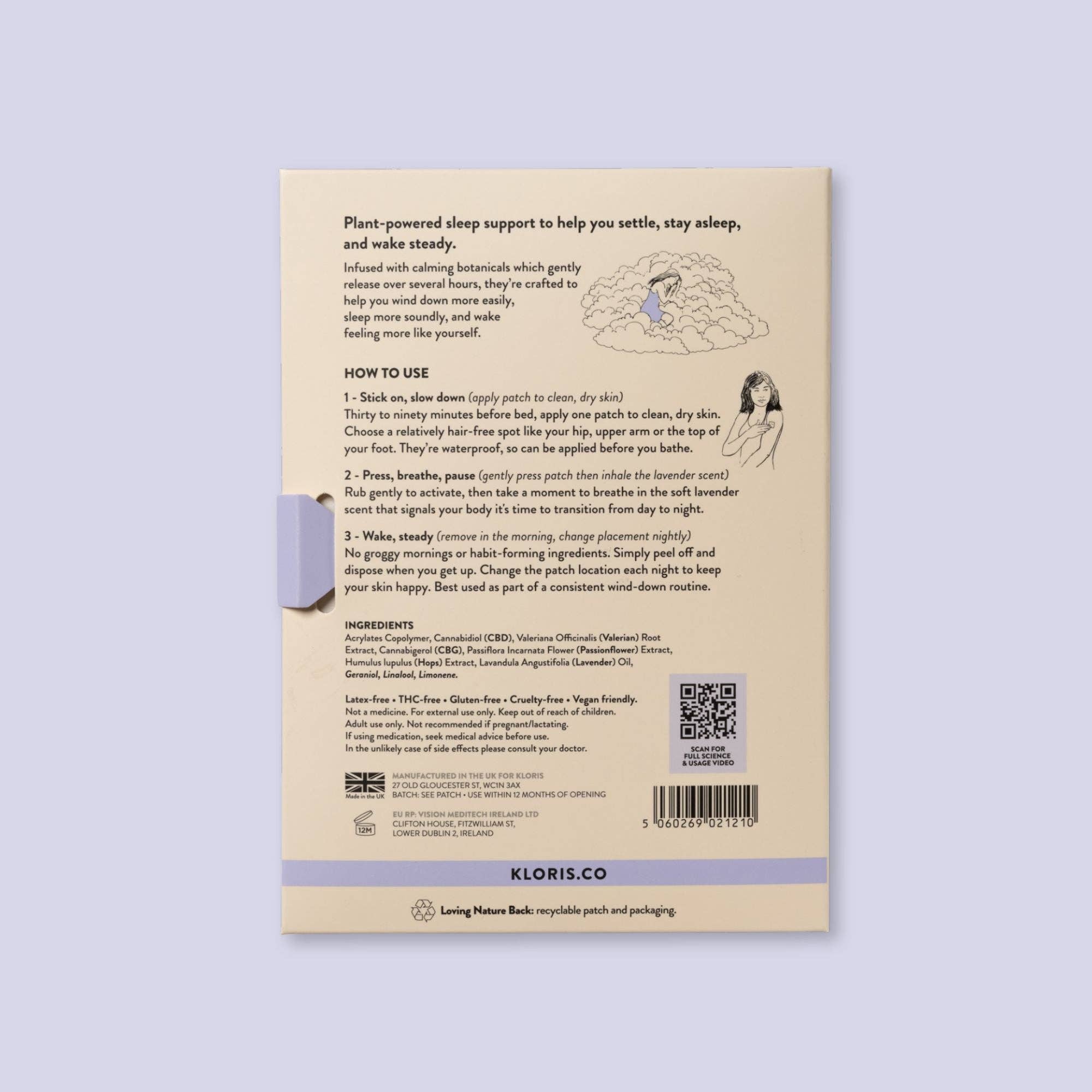 Natural Sleep Patches with Valerian, Hops & Passionflower