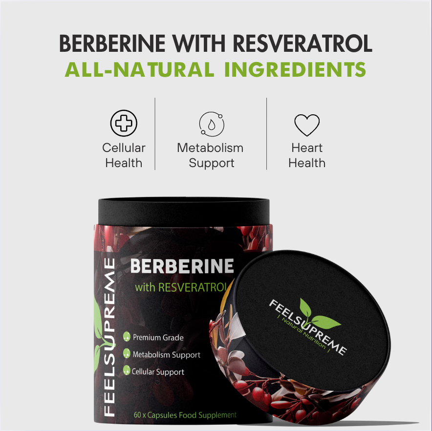 Berberine & Resveratrol Supplement | Metabolism & Longevity