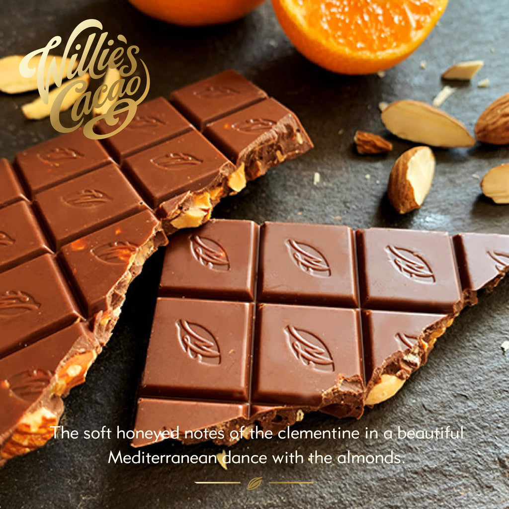 Clementina's Almonds. Milk chocolate. 50g bar