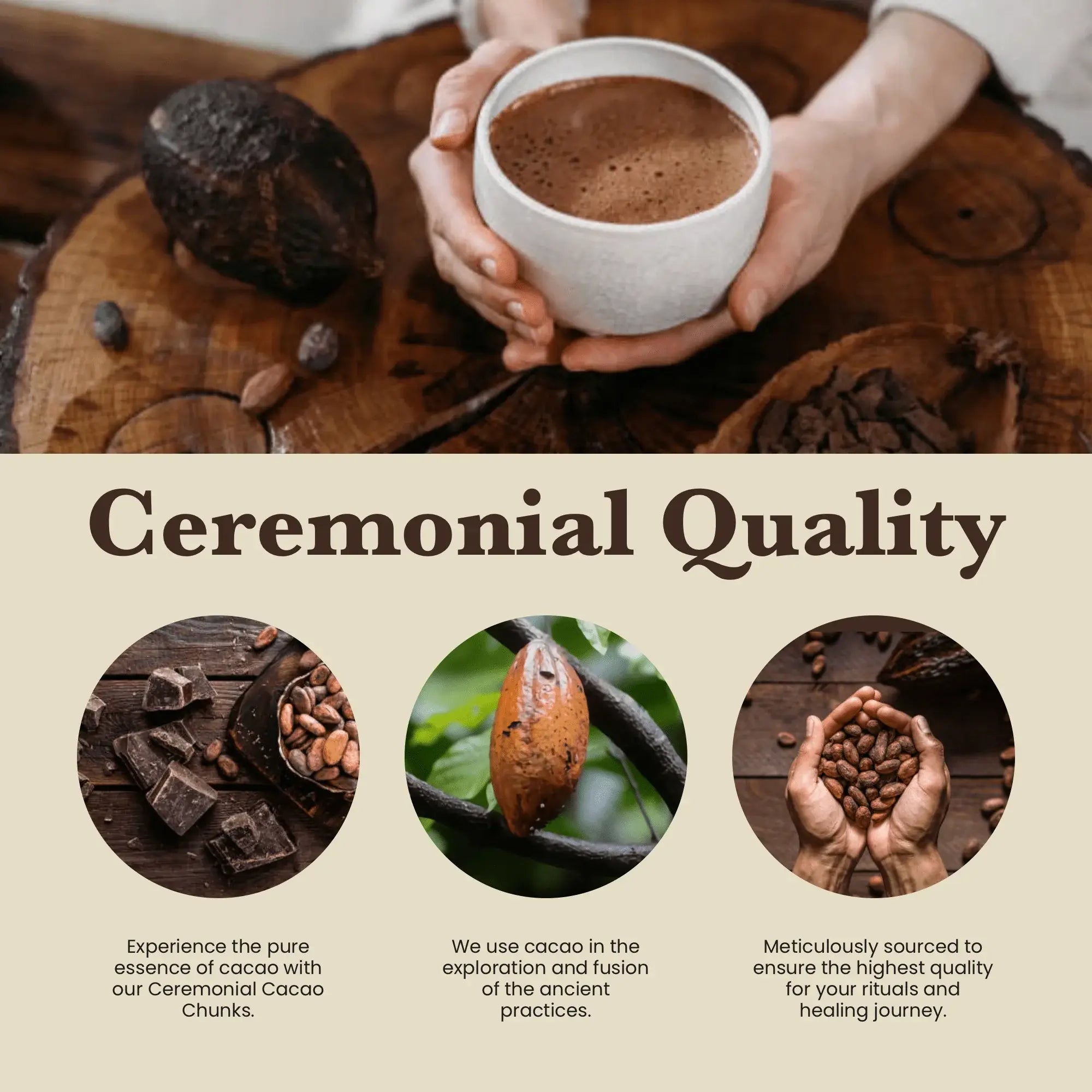 Ceremonial Grade Cacao Chunks - 100% Raw Criolla - 100g