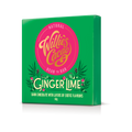 Ginger Lime. Dark chocolate w. ginger & lime. Vegan. 50g bar
