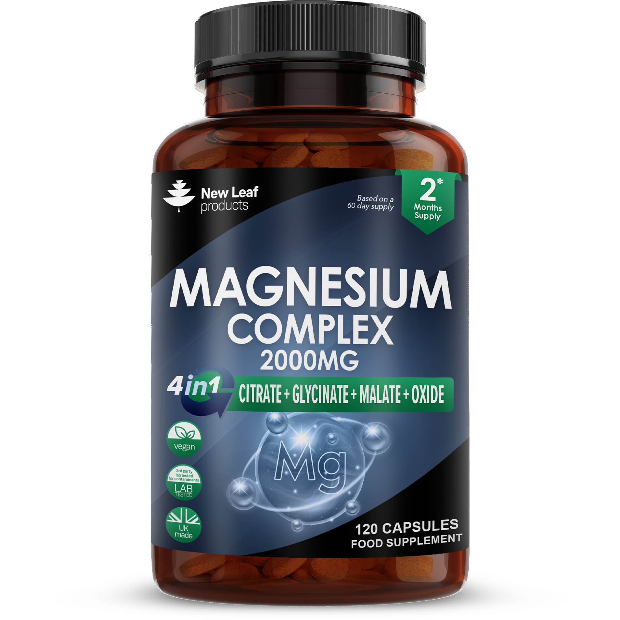 Magnesium Complex - 4 in 1 Magnesium Supplements 2000mg