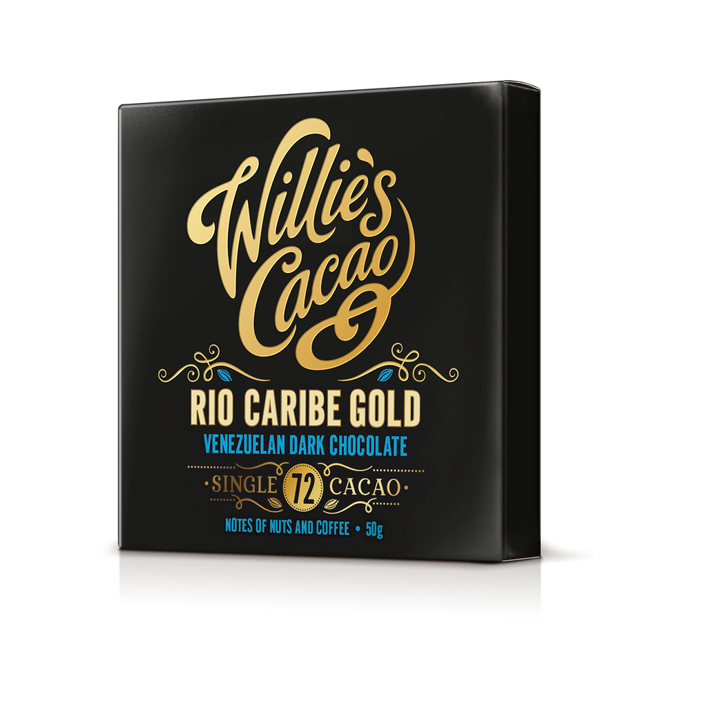 Rio Caribe 72% dark chocolate. Nutty notes. Vegan. 50g bar