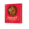 Hazelnut Raisin. Dark chocolate. Vegan. 50g bar