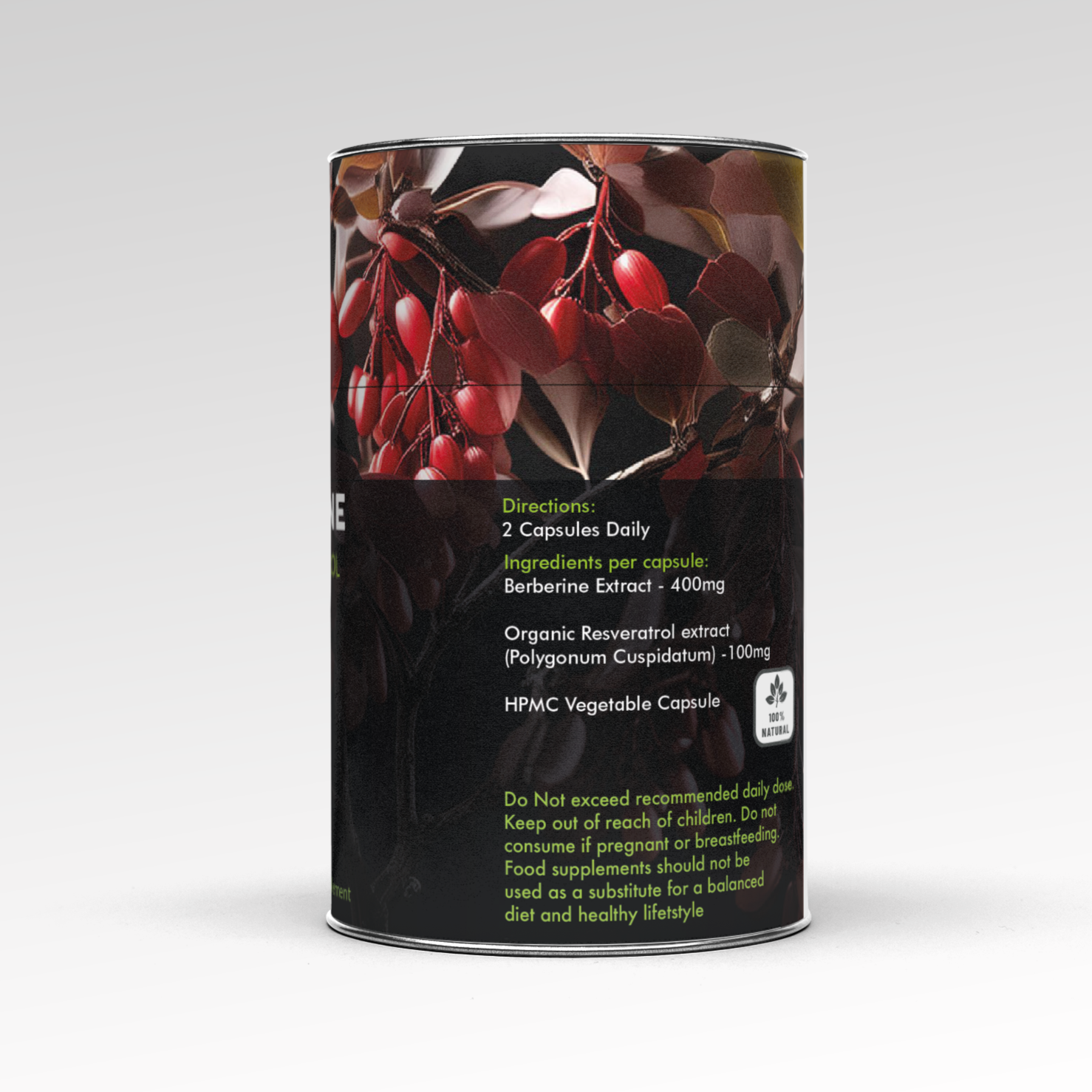 Berberine & Resveratrol Supplement | Metabolism & Longevity