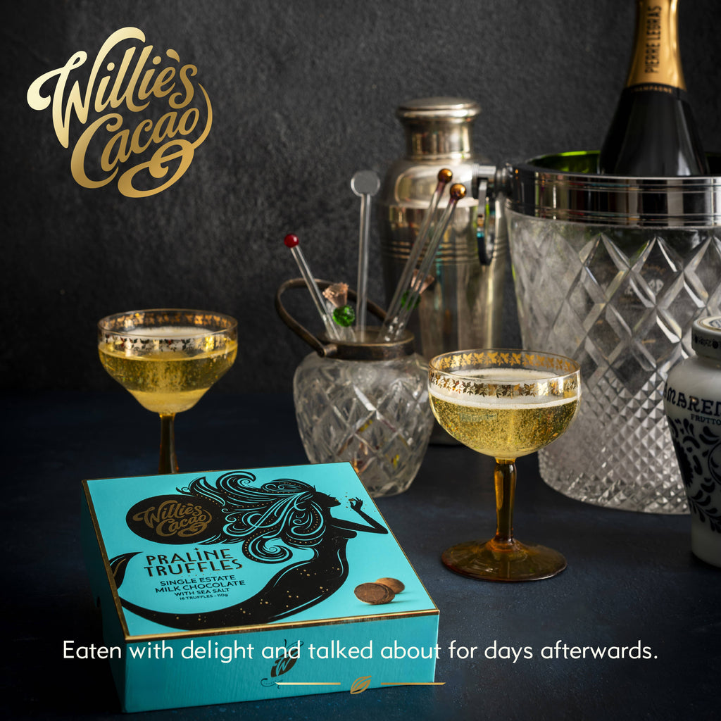 Milk Chocolate Praline Truffles w Sea Salt. 16 truffles 110g