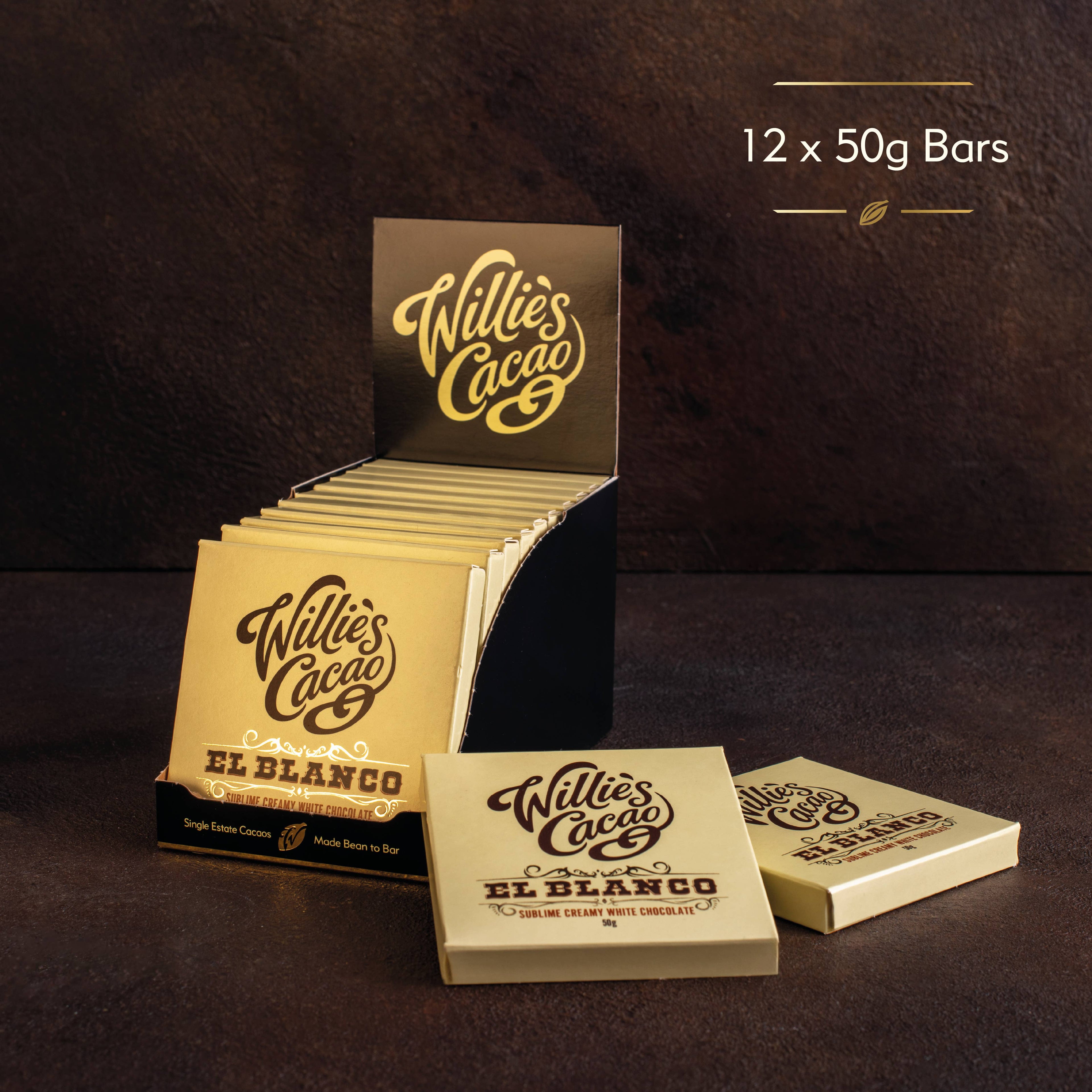 El Blanco. Creamy white chocolate. 50g bar