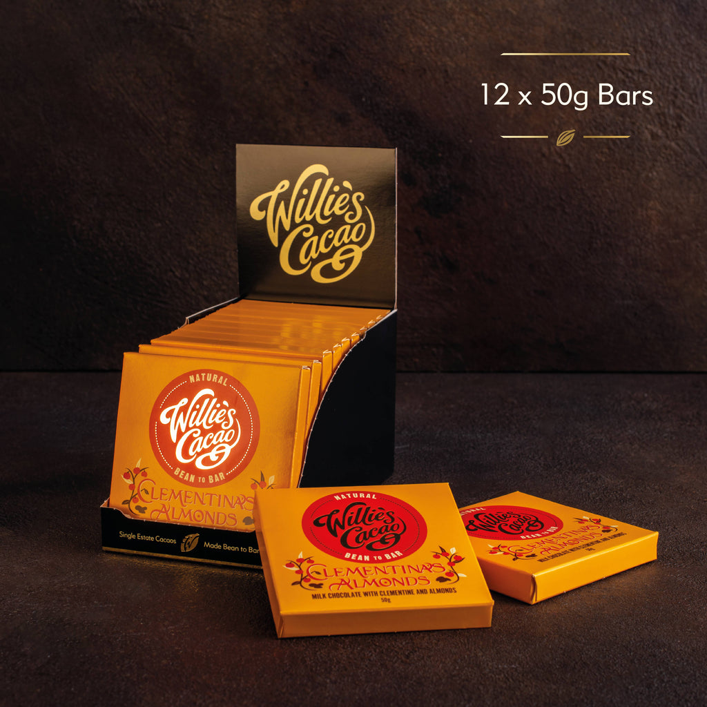 Clementina's Almonds. Milk chocolate. 50g bar