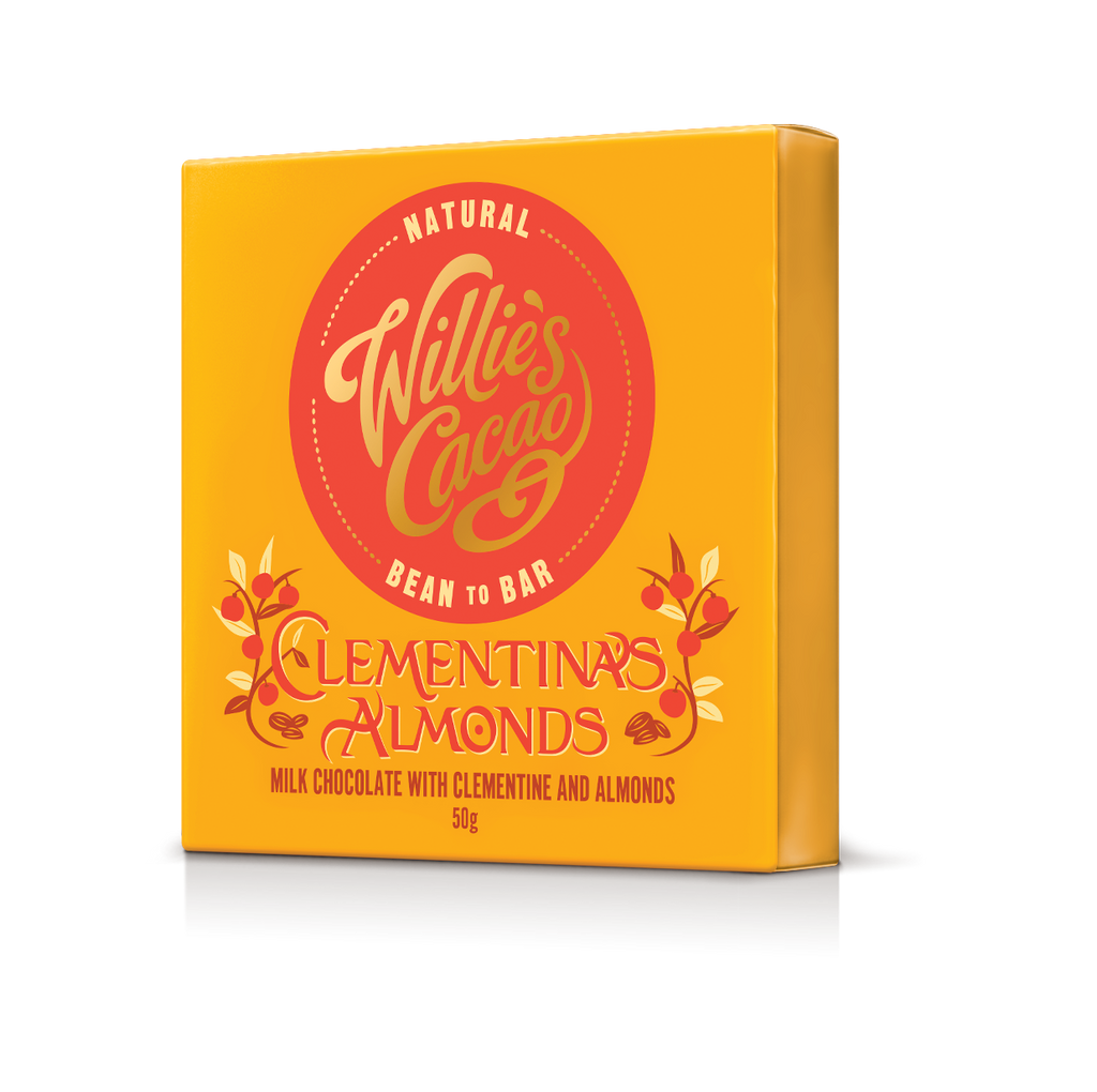 Clementina's Almonds. Milk chocolate. 50g bar