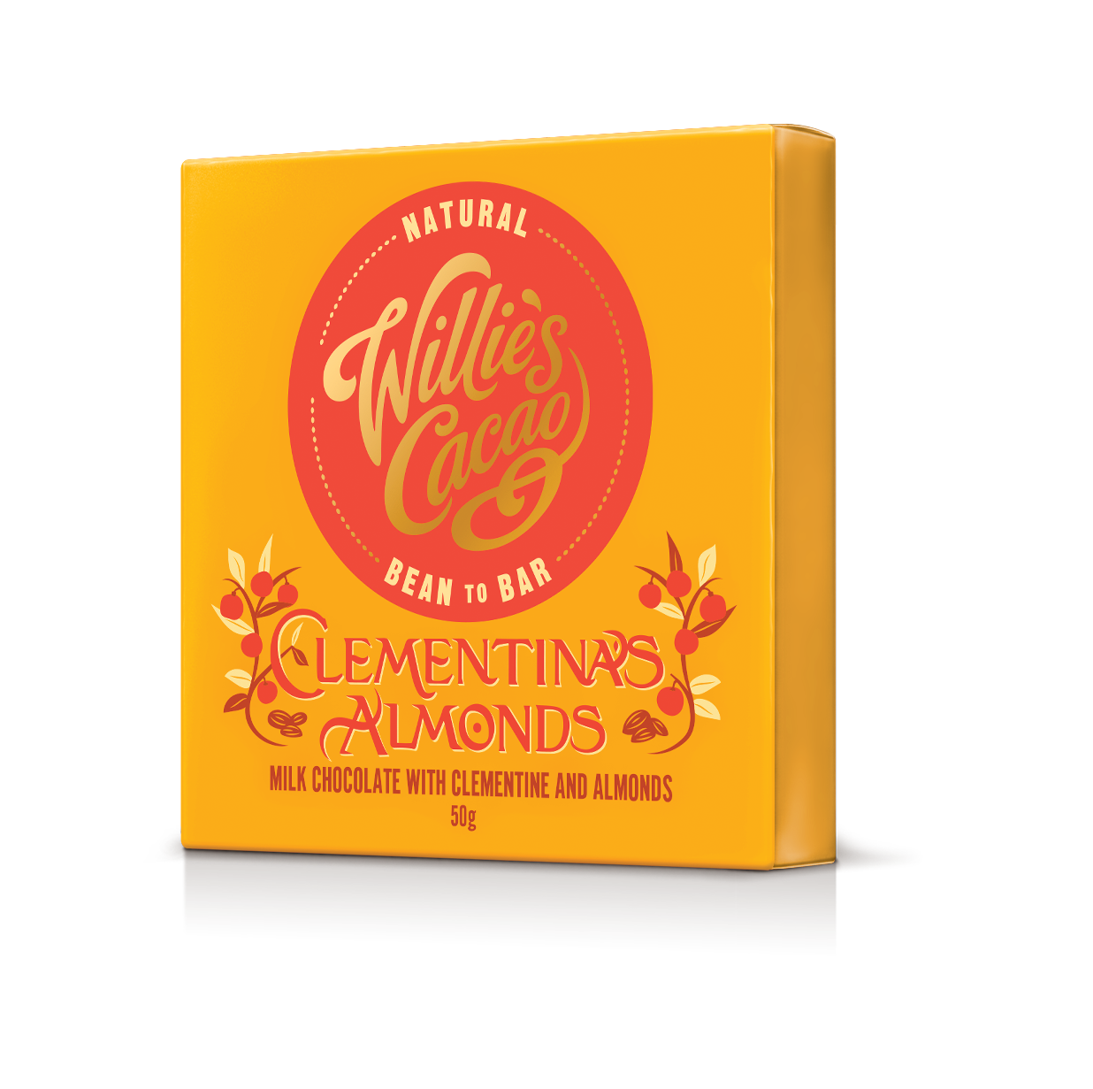 Clementina's Almonds. Milk chocolate. 50g bar